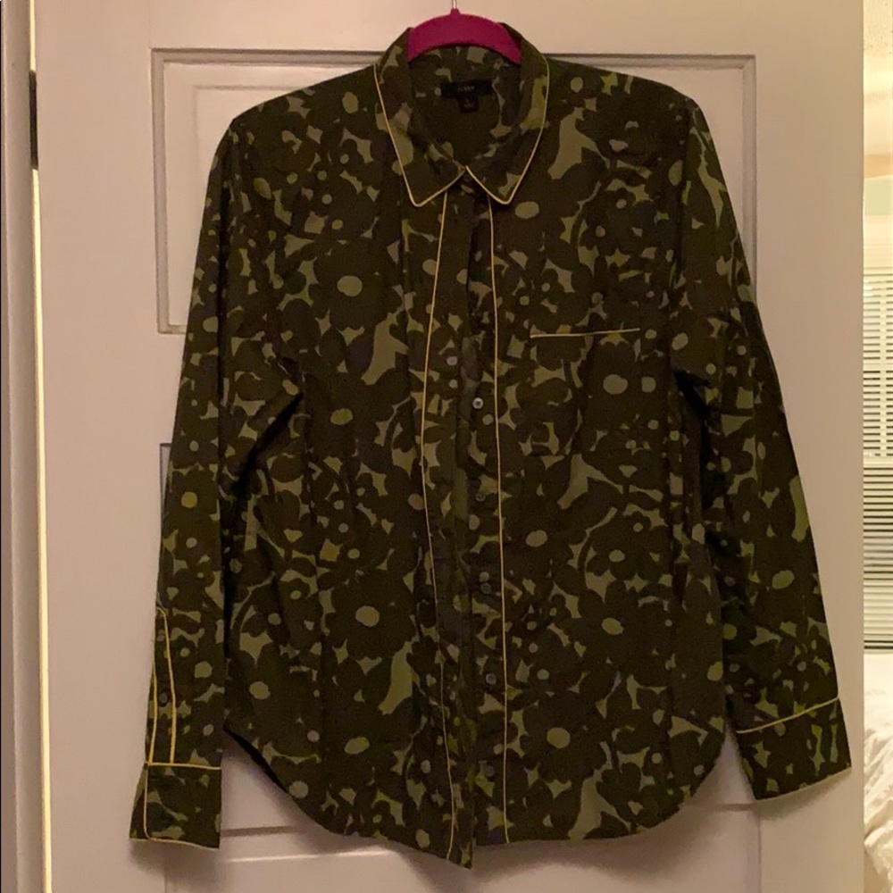 Floral camouflage button down
